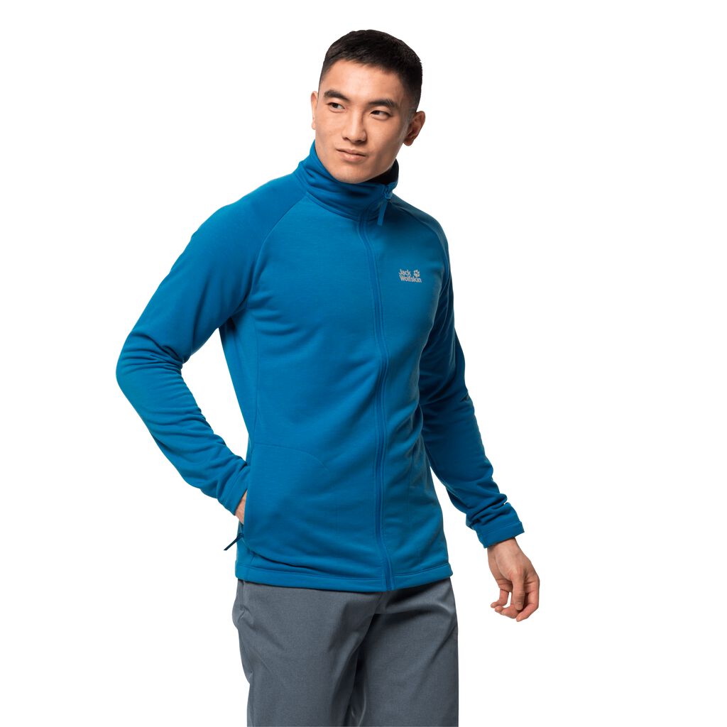 Jack Wolfskin JWP MIDLAYER Haut Homme Bleu - UKWXIOA-63